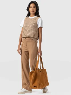 Pants|Saint and Sofia Cambridge Tailored Wide Leg Pant - Camel