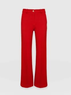 Pants|Saint and Sofia Cambridge Tailored Wide Leg Pant - Red