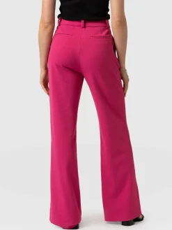 Pants|Saint and Sofia Cambridge Tailored Wide Leg Pant - Hot Pink