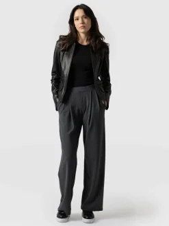 Pants|Saint and Sofia Camden Wide Leg Pant - Charcoal