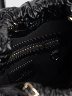 Shoulder Bags|Tote Bags|Saint and Sofia Camilla Drawstring Tote Bag - Black