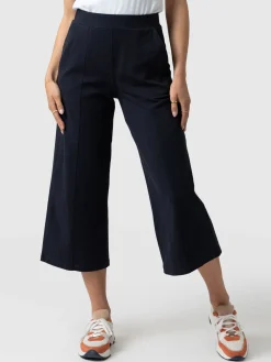 Shorts|Saint and Sofia Cara Wide Leg Culotte - Navy