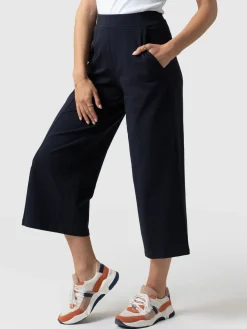 Shorts|Saint and Sofia Cara Wide Leg Culotte - Navy