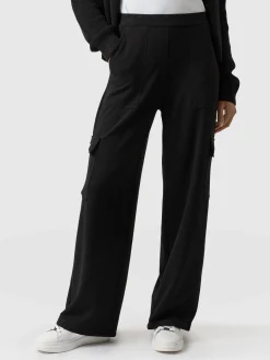 Pants|Saint and Sofia Cargo Chelsea Wide Leg Pant - Black