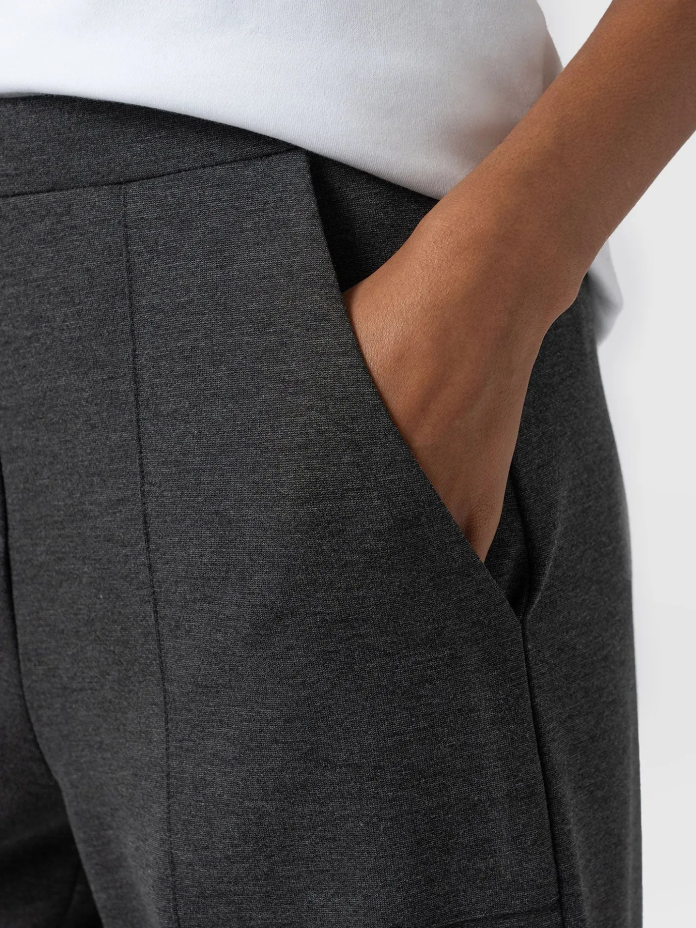 Pants|Saint and Sofia Cargo Chelsea Wide Leg Pant - Charcoal