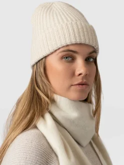 Scarves & Hats|Accessories|Saint and Sofia Cashmere Beanie - Cream/Beige