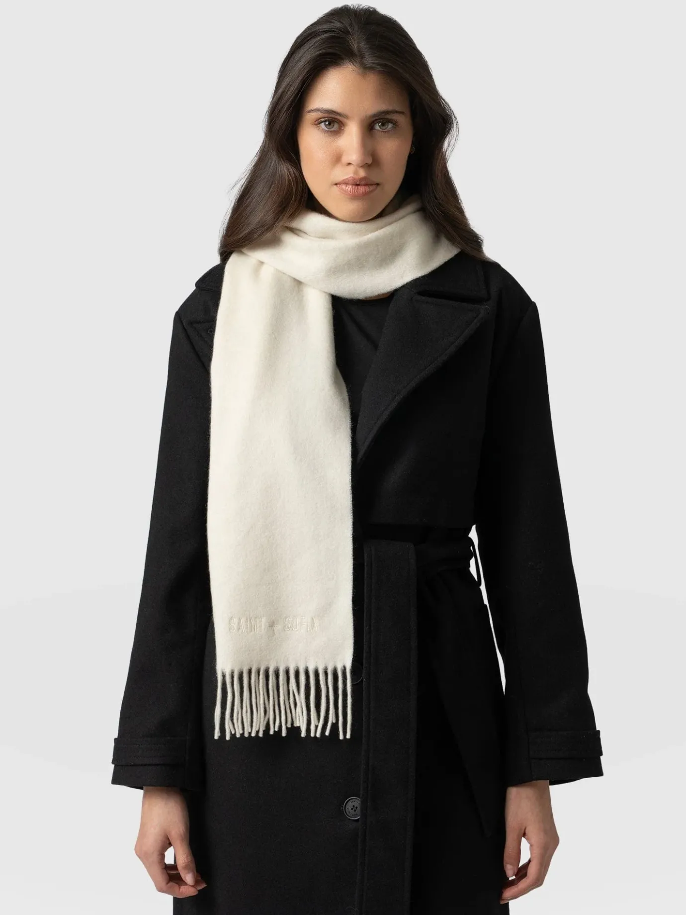 Scarves & Hats|Accessories|Saint and Sofia Cashmere Scarf - Cream