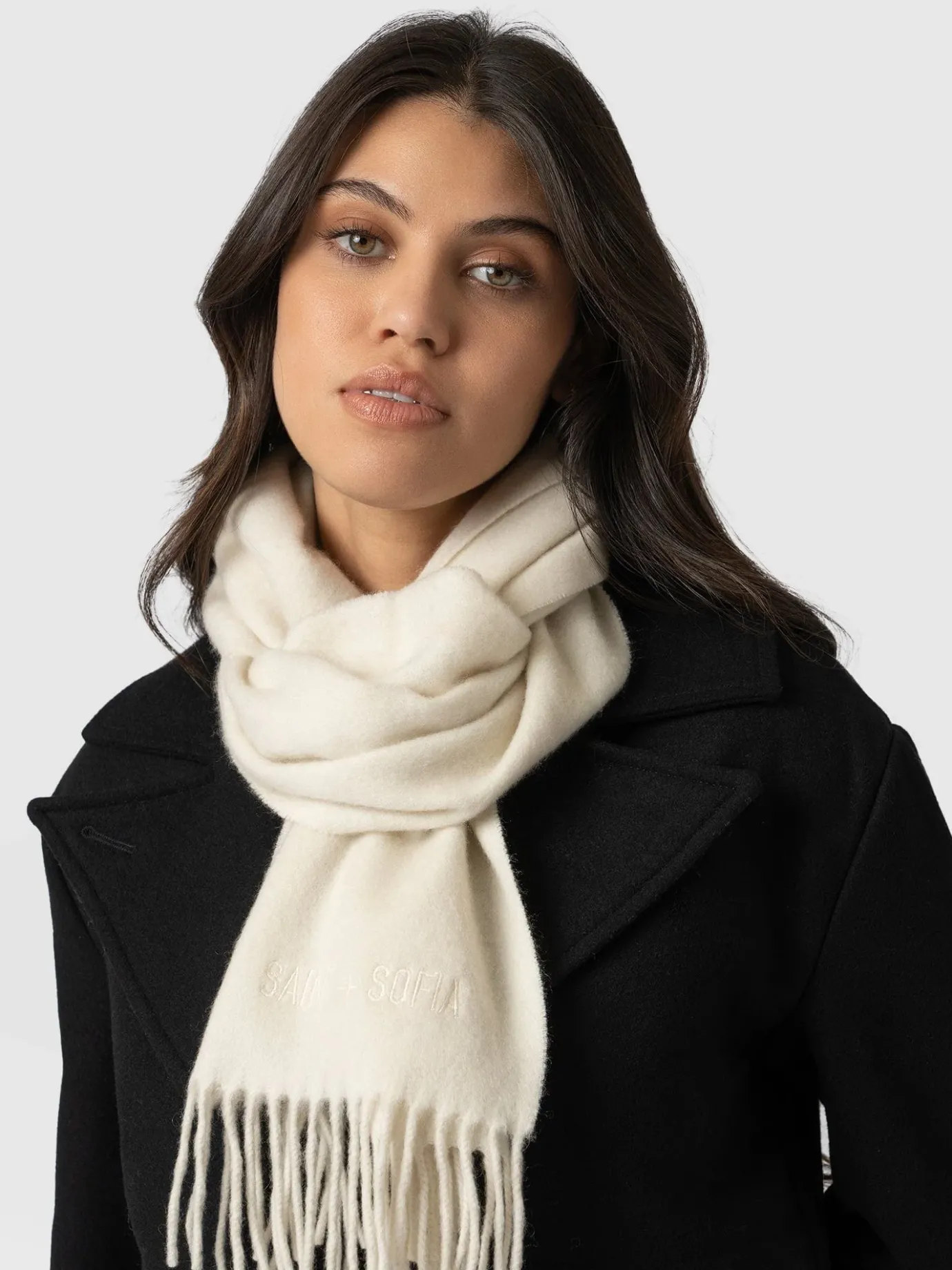 Scarves & Hats|Accessories|Saint and Sofia Cashmere Scarf - Cream