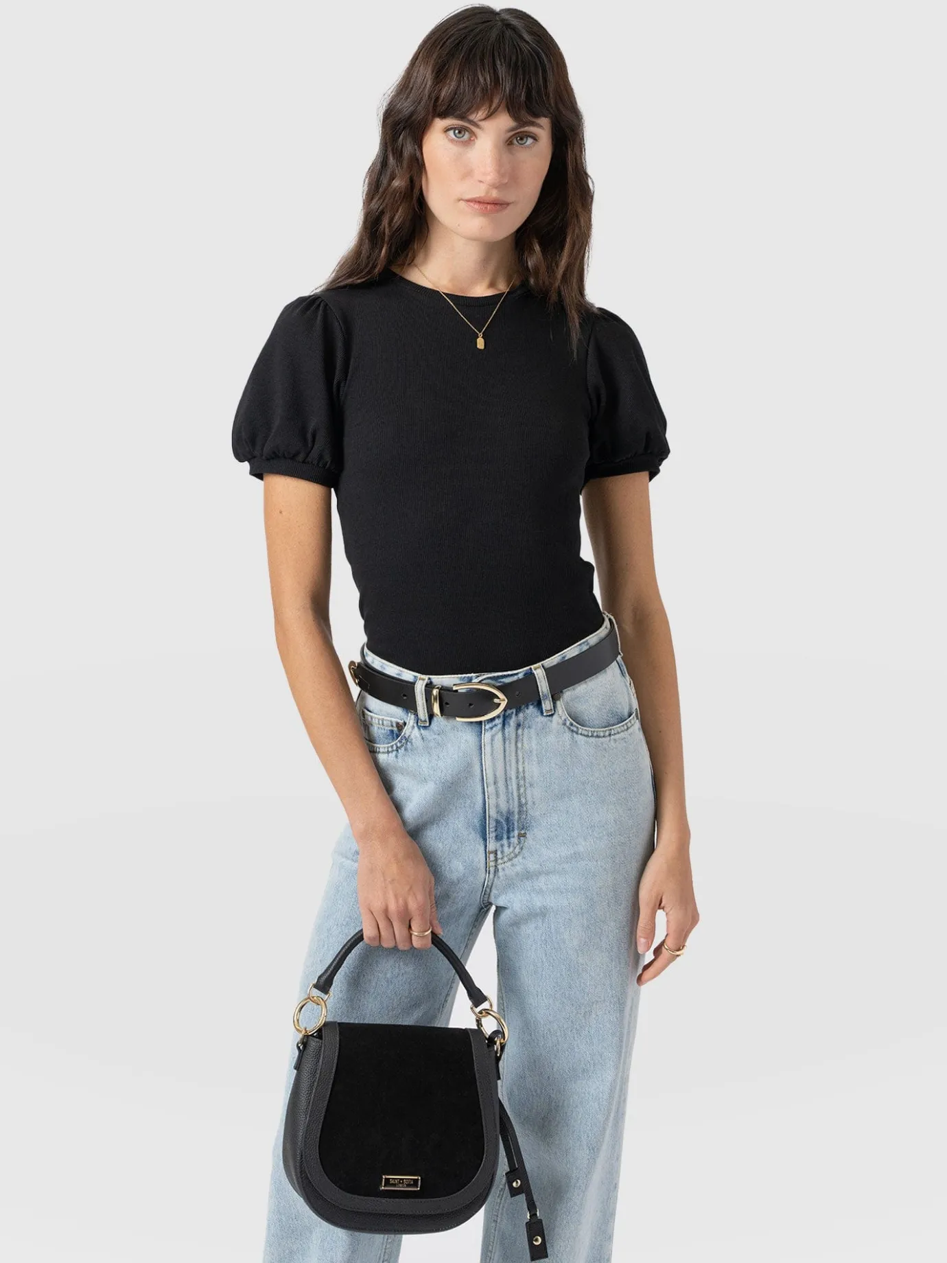 T-shirts & Tanks|Saint and Sofia Cavendish Tee - Black