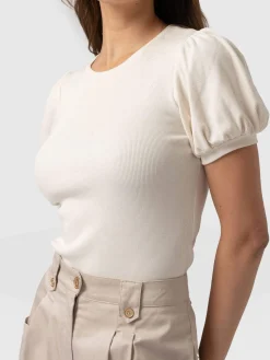 T-shirts & Tanks|Saint and Sofia Cavendish Tee - Cream