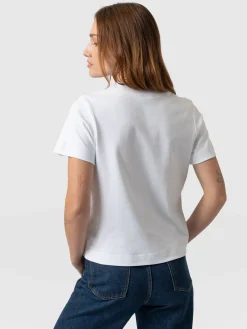 T-shirts & Tanks|Saint and Sofia Chelsea Crew Neck Tee - White
