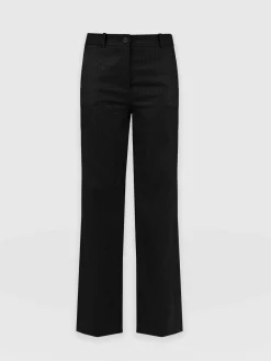Pants|Saint and Sofia Chester Straight Leg Pant - Black Pinstripe