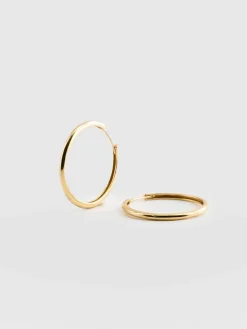 Gold Jewelry|Jewelry|Saint and Sofia Classic Hoop Earrings - Gold