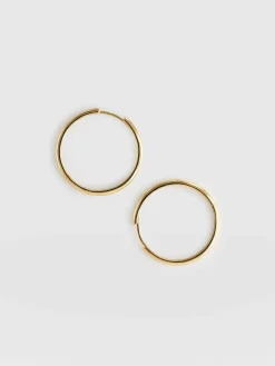Gold Jewelry|Jewelry|Saint and Sofia Classic Hoop Earrings - Gold