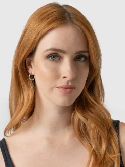 Silver Jewelry|Jewelry|Saint and Sofia Classic Hoop Earrings - Silver