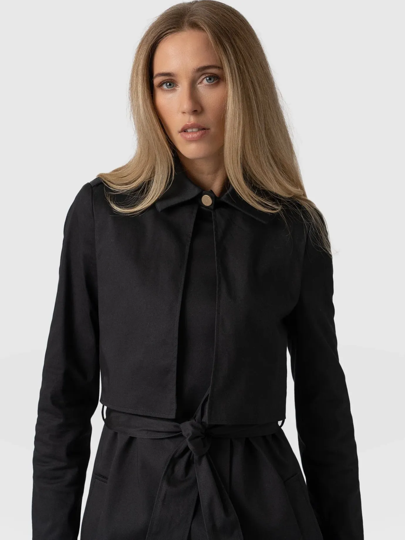 Coats & Jackets|Saint and Sofia Classic Trench Coat - Black
