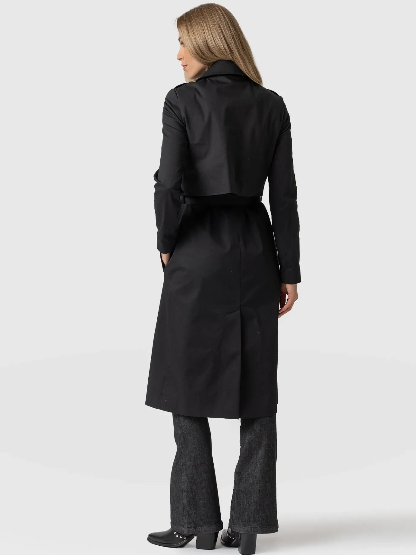 Coats & Jackets|Saint and Sofia Classic Trench Coat - Black