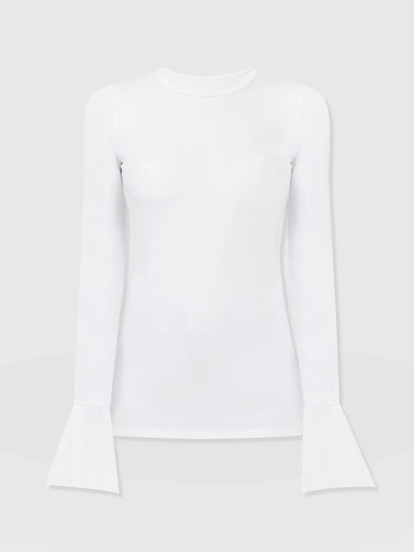 T-shirts & Tanks|Saint and Sofia Connie Cuff Tee - White