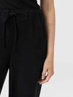 Pants|Saint and Sofia Corinne Linen Pant - Black
