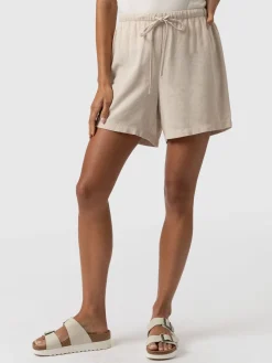 Shorts|Saint and Sofia Corinne Linen Short - Oatmeal