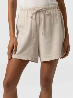 Shorts|Saint and Sofia Corinne Linen Short - Oatmeal
