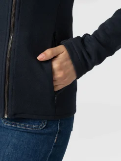 Coats & Jackets|Saint and Sofia Cotton Biker Jacket - Navy