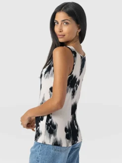 T-shirts & Tanks|Saint and Sofia Cowl Neck Cami - White Fade Floral