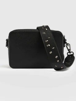 Cross Body Bags|Bags|Saint and Sofia Cross Body Bag - Black Studded