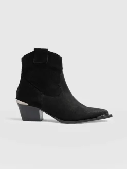 Boots|Shoes|Saint and Sofia Dallas Metal Boot - Black