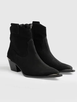 Boots|Shoes|Saint and Sofia Dallas Metal Boot - Black