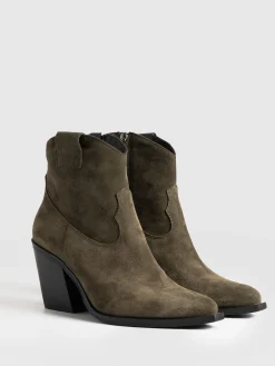 Boots|Shoes|Saint and Sofia Dallas Mid Boot - Khaki