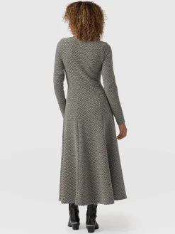 Dresses|Saint and Sofia Darcey Flared Dress - Cream Lurex