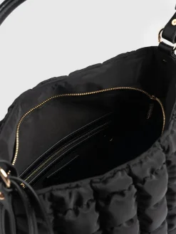 Cross Body Bags|Tote Bags|Saint and Sofia Darcey Puff Tote Bag - Black