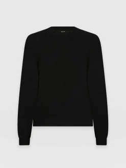 Knitwear|Sweaters|Saint and Sofia Diamond Knit Sweater - Black