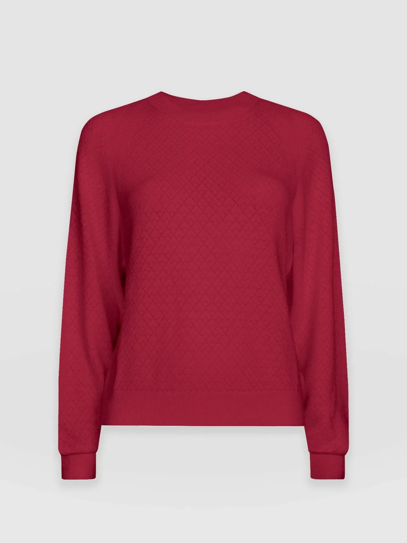Knitwear|Sweaters|Saint and Sofia Diamond Knit Sweater - Deep Pink