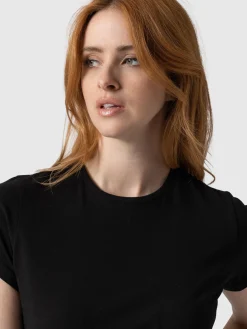 T-shirts & Tanks|Saint and Sofia Easy Cotton Tee - Black