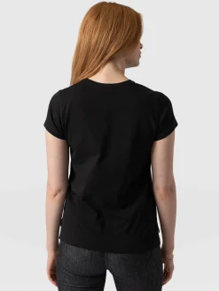 T-shirts & Tanks|Saint and Sofia Easy Cotton Tee - Black
