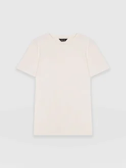 T-shirts & Tanks|Saint and Sofia Easy Cotton Tee - Cream