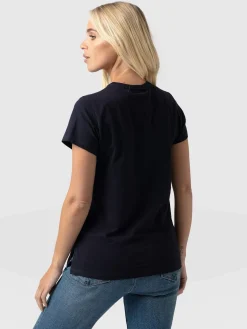 T-shirts & Tanks|Saint and Sofia Easy Cotton Tee - Navy