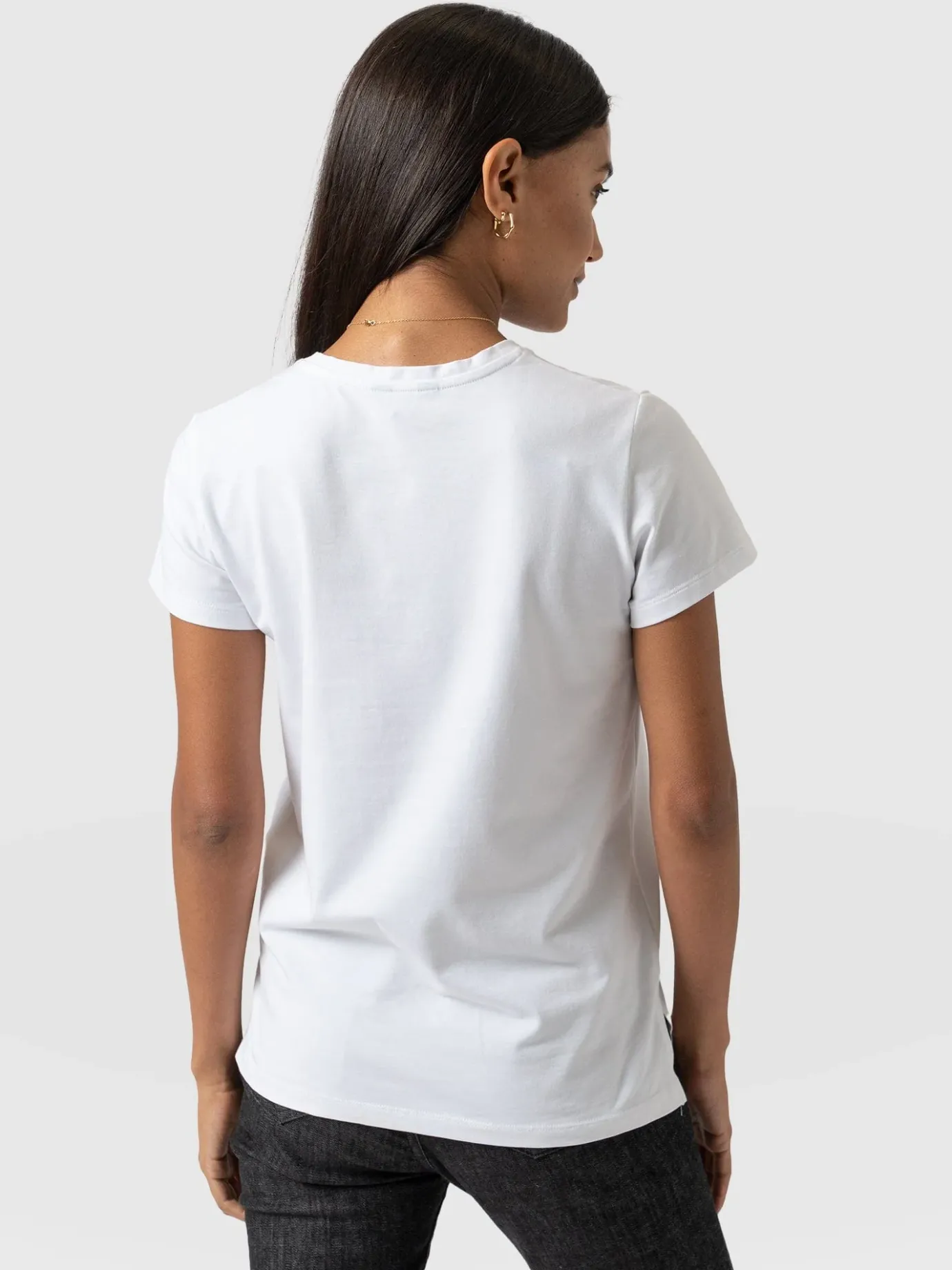 T-shirts & Tanks|Saint and Sofia Easy Cotton Tee - White