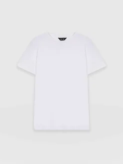 T-shirts & Tanks|Saint and Sofia Easy Cotton Tee - White