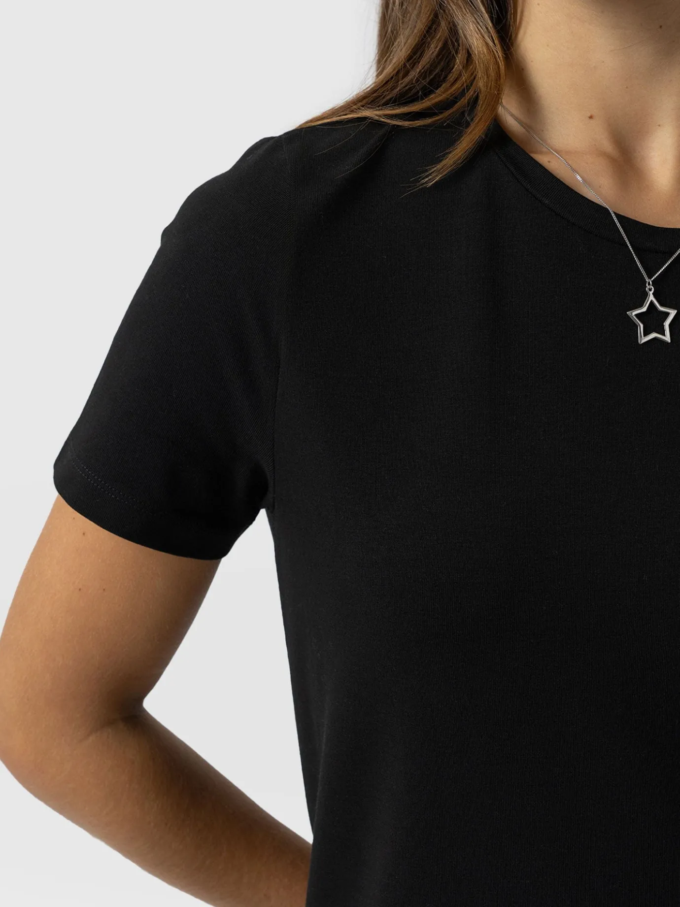 Dresses|Saint and Sofia Easy T-Shirt Midi Dress - Black