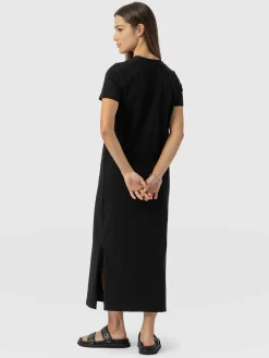 Dresses|Saint and Sofia Easy T-Shirt Midi Dress - Black