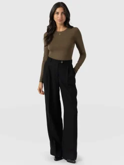 Pants|Saint and Sofia Emery Wide Leg Pant - Black