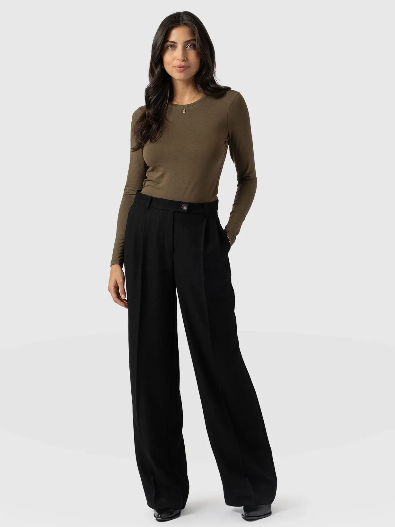 Pants|Saint and Sofia Emery Wide Leg Pant - Black