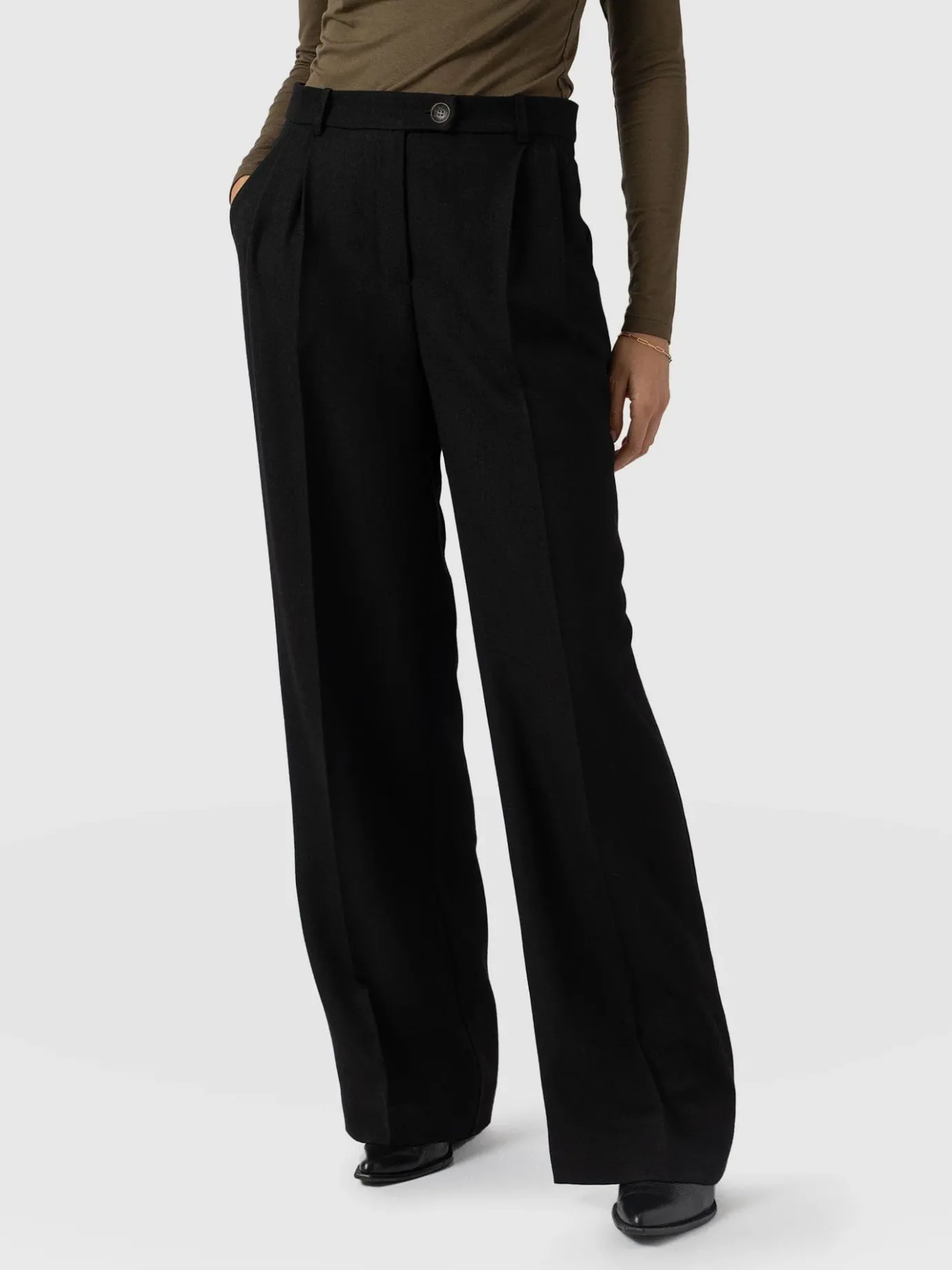 Pants|Saint and Sofia Emery Wide Leg Pant - Black