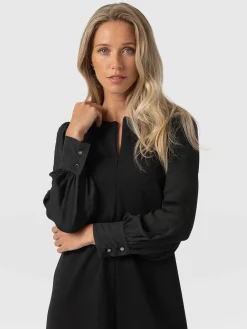 Dresses|Saint and Sofia Esme Zip Up Dress - Black