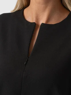 Dresses|Saint and Sofia Esme Zip Up Dress - Black
