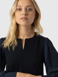 Dresses|Saint and Sofia Esme Zip Up Dress - Navy