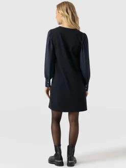 Dresses|Saint and Sofia Esme Zip Up Dress - Navy